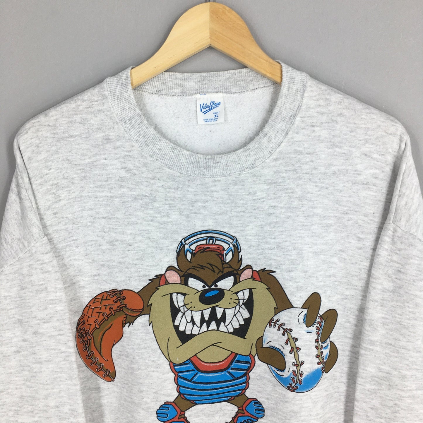 Taz-Mania Looney Tunes Squad Gray Sweatshirt XLarge