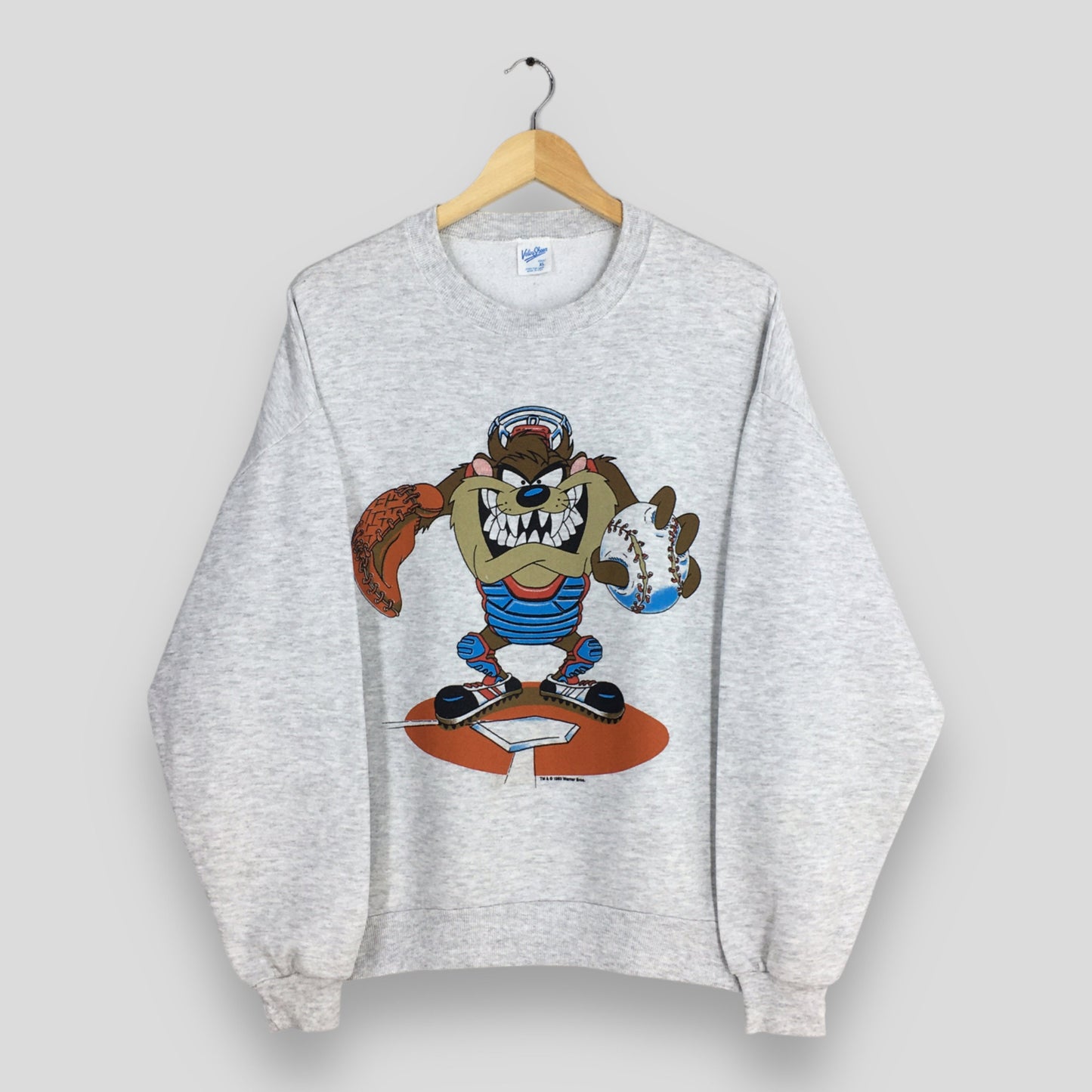 Taz-Mania Looney Tunes Squad Gray Sweatshirt XLarge