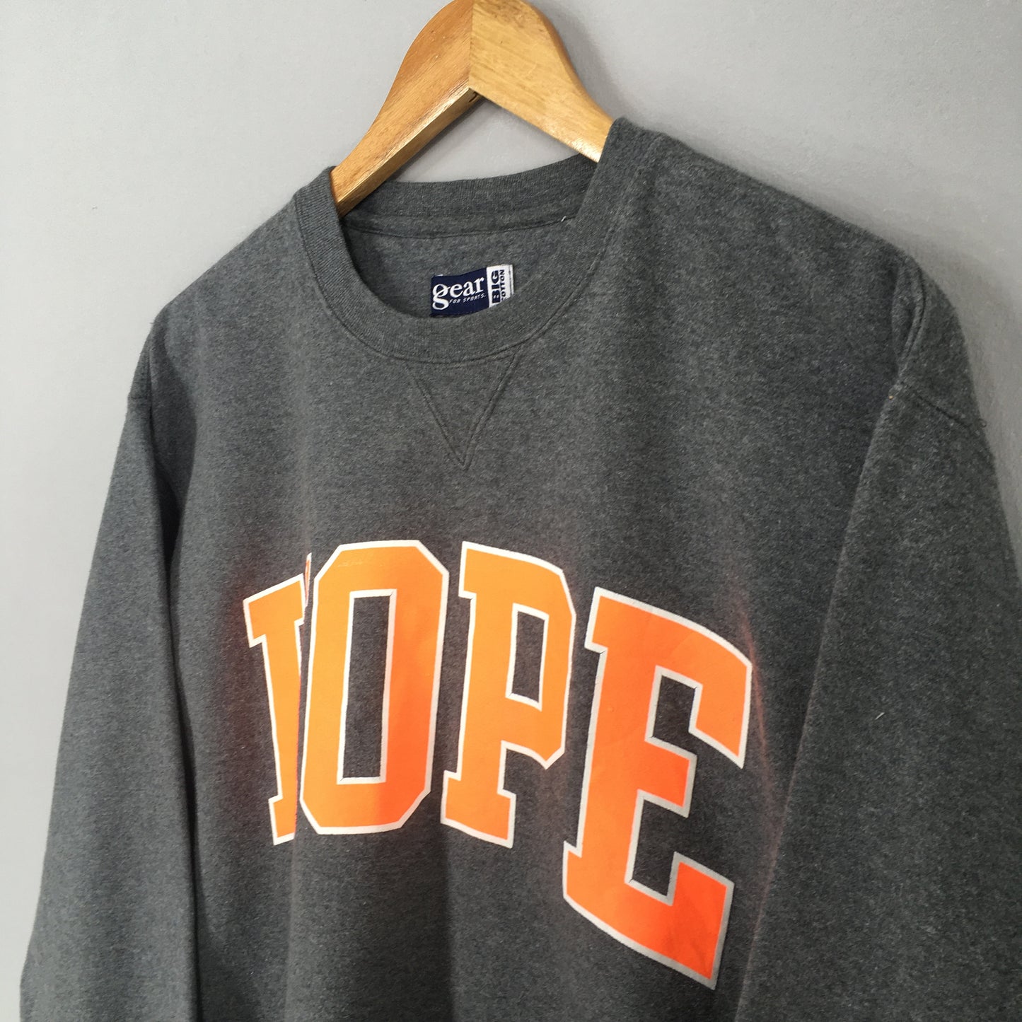 Hope Gray Religious Sweater Medium