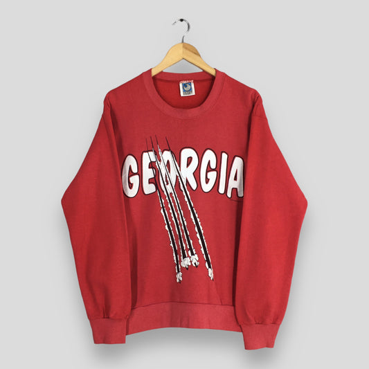 Georgia Bulldogs Ncaa Red Sweatshirt Medium