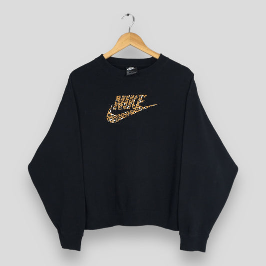 Nike Swoosh Black Boxy Sweatshirt Medium