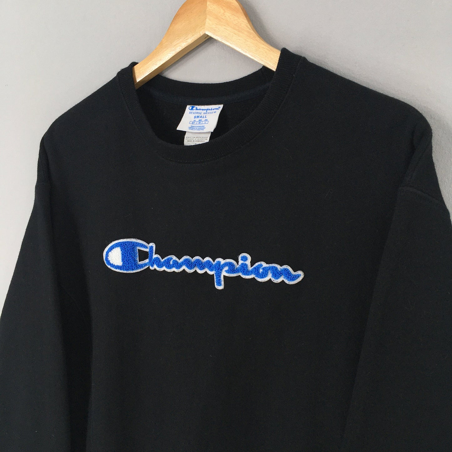 Champion Reverse Weave Black Sweatshirt Small