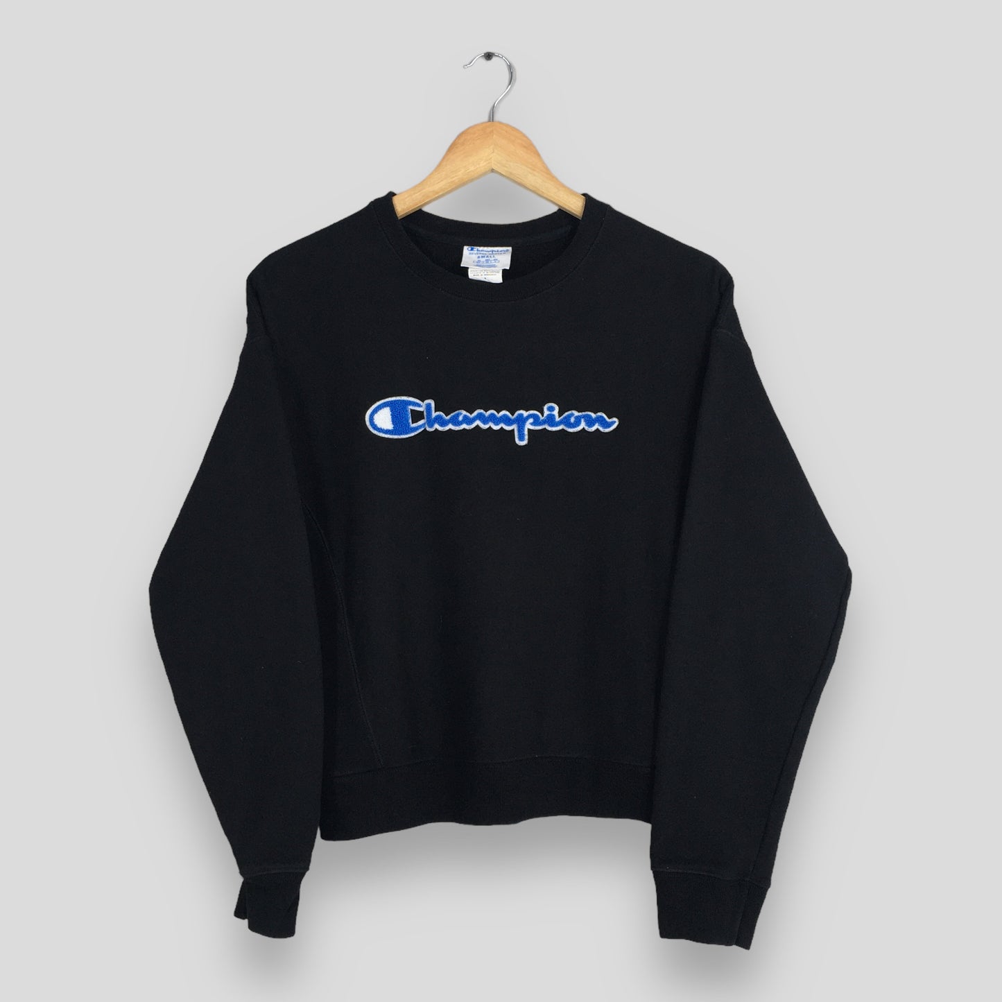 Champion Reverse Weave Black Sweatshirt Small