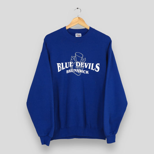 Brunswick Blue Devils High School Blue Sweatshirt Medium