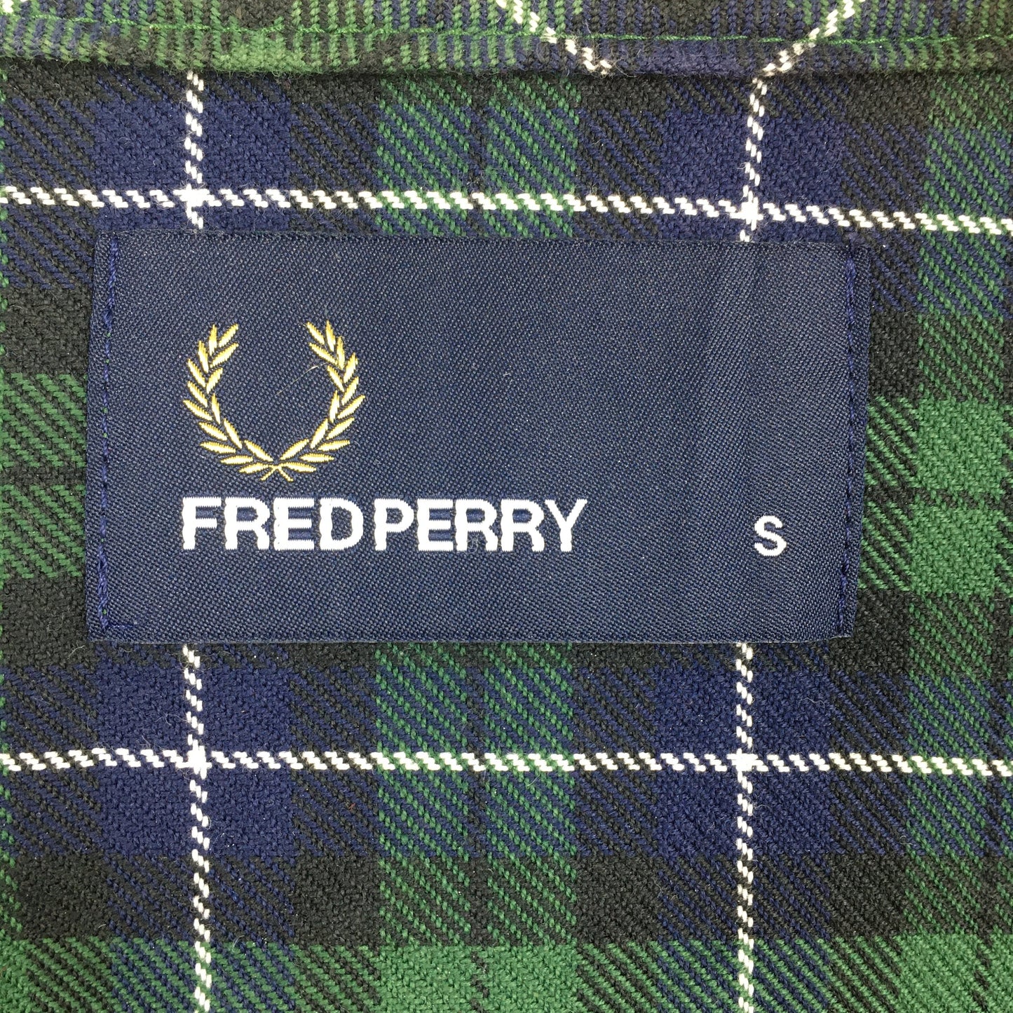 Fred Perry Checkered Harrington Coat Zipper Small