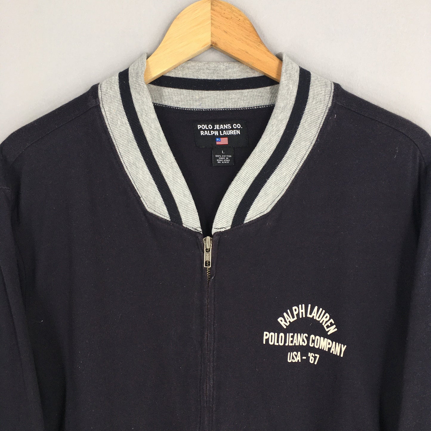 Polo Ralph Lauren Black Zippper Sweater Large