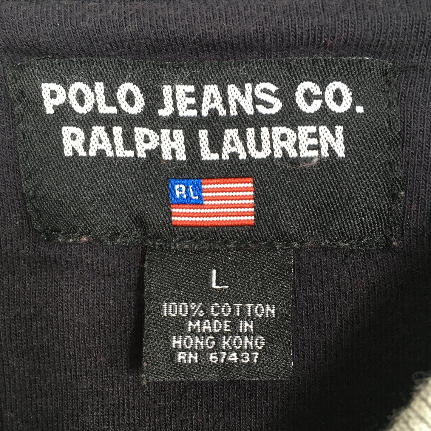 Polo Ralph Lauren Black Zippper Sweater Large