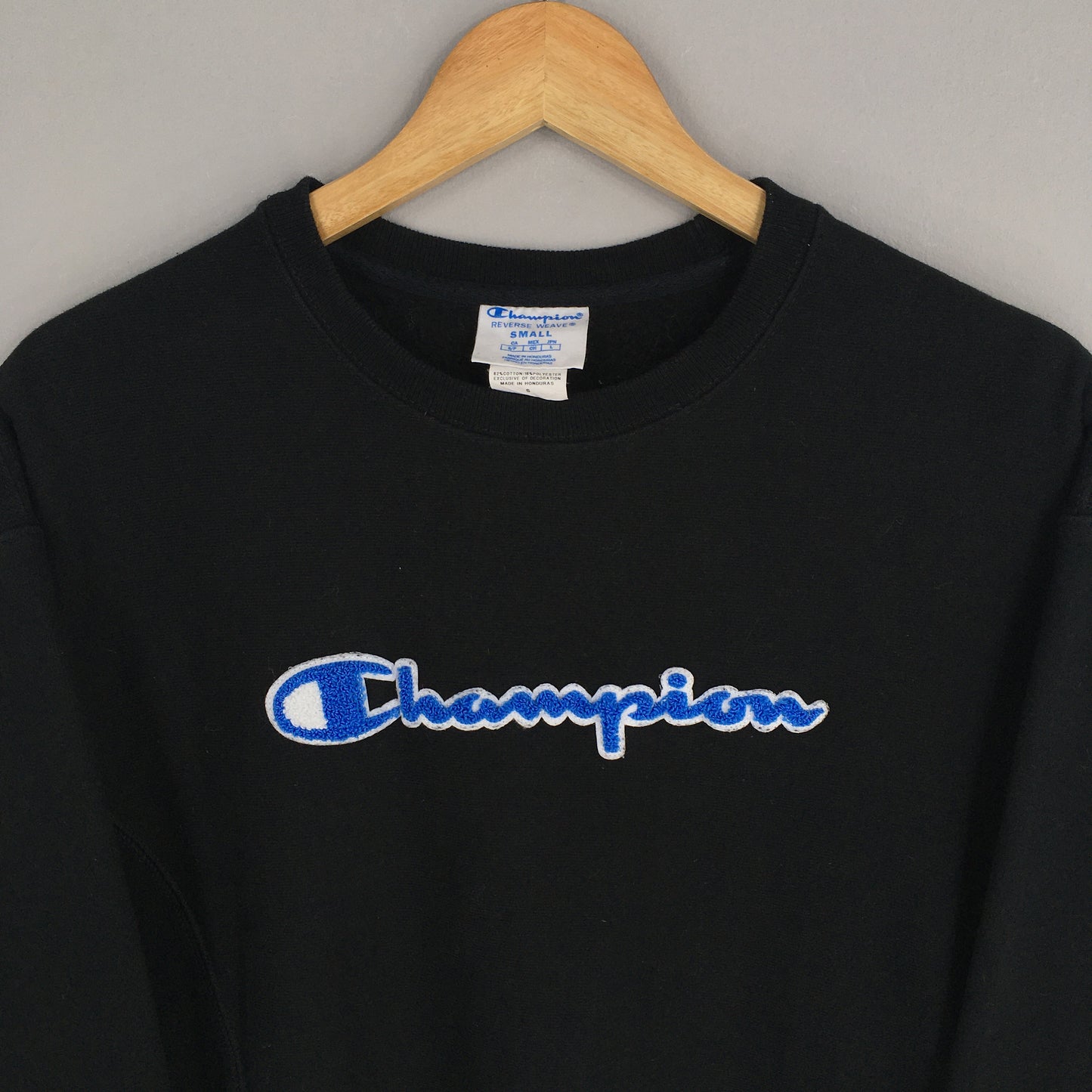 Champion Reverse Weave Black Sweatshirt Small