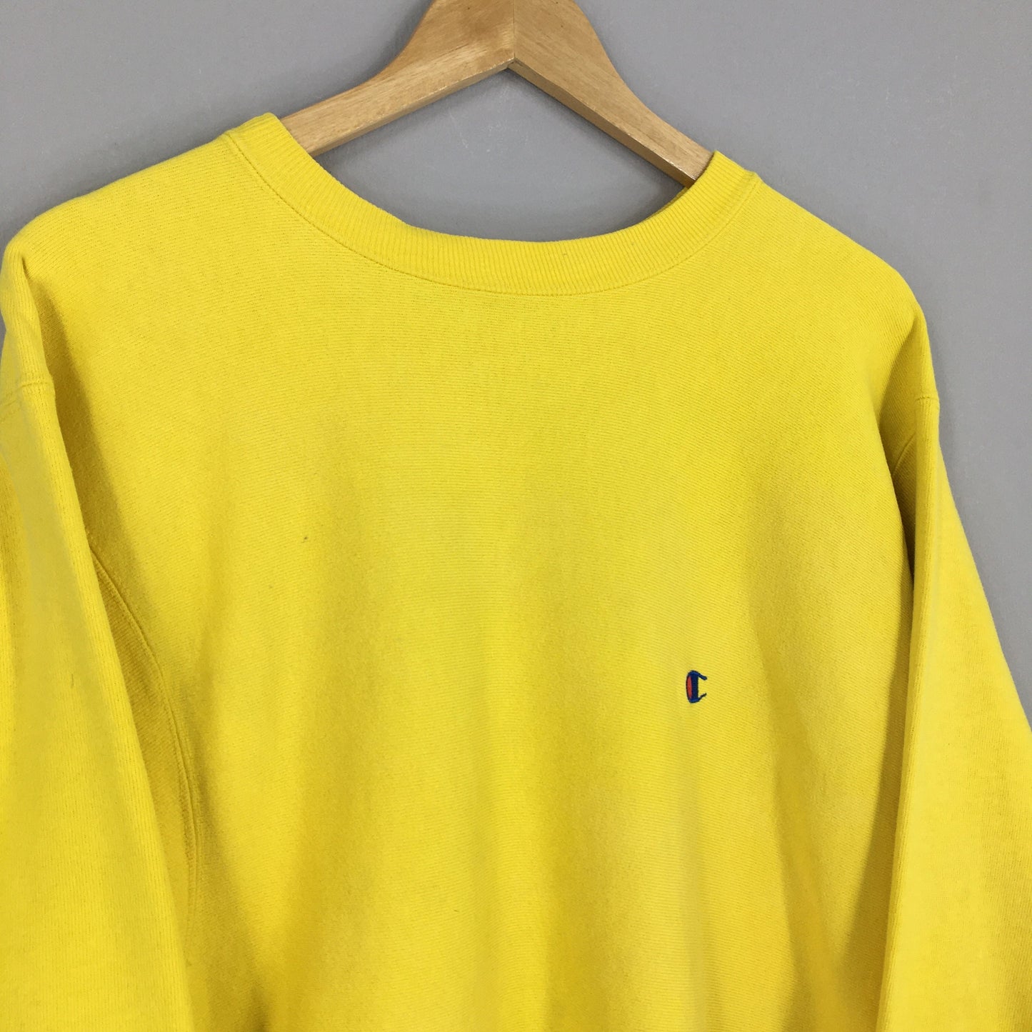 Champion Reverse Weave Yellow Sweatshirt XLarge