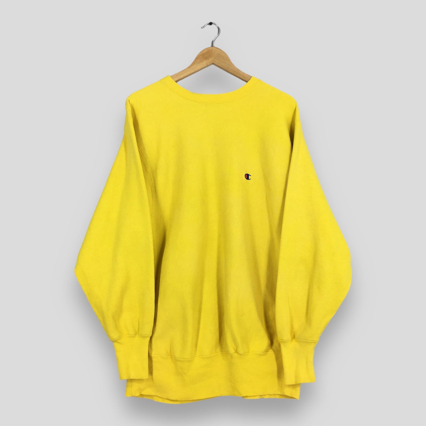 Champion Reverse Weave Yellow Sweatshirt XLarge