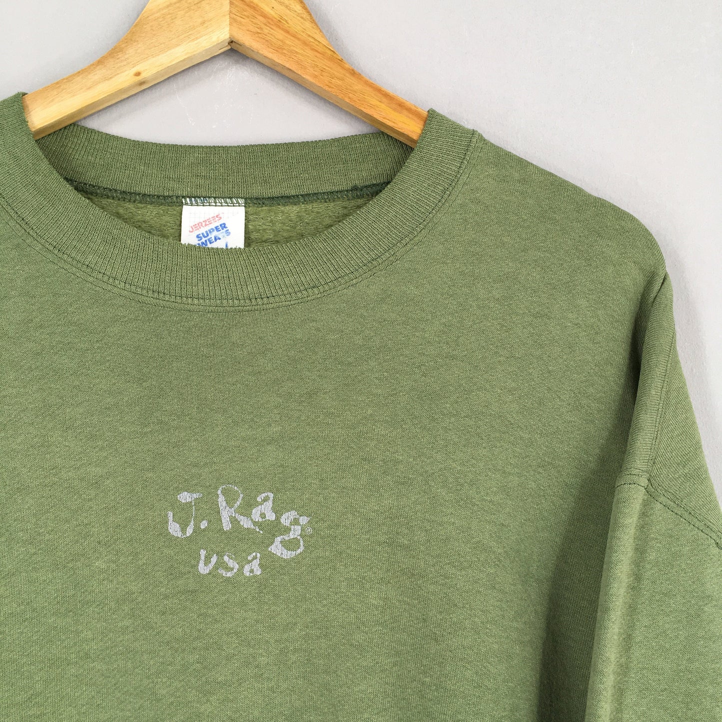 J.Rag USA Crankset Bicycle Green Crewneck Sweatshirt Large