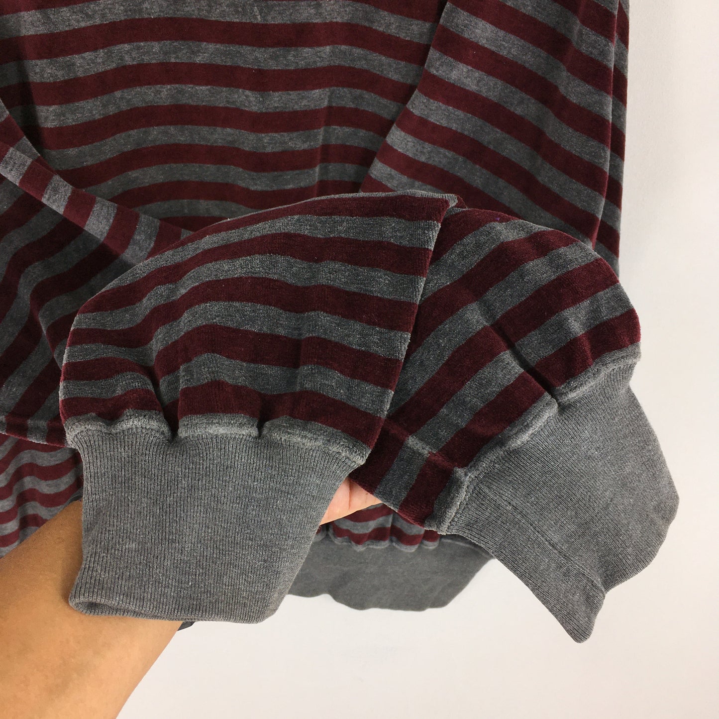 Polo Ralph Lauren Stripes Red/Gray Sweater Large