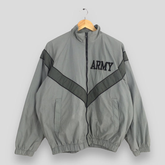 Us Army Gray Zipper Windrunner Jacket Men XLarge