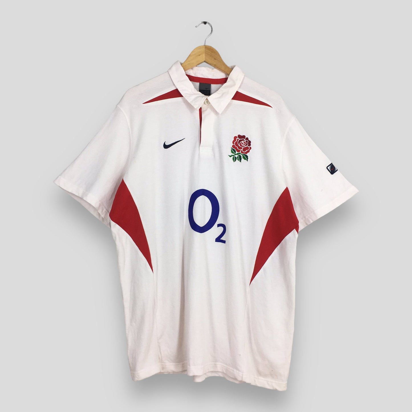 Nike O2 England Rugby Jersey Polo Rugby Shirt XXLarge